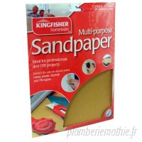 60 80 100 &120 Grade Sandpaper. Kingfisher 24 Sheets Assorted Sandpaper and Inspirational Magnet by Kingfisher B01DY8OHSU